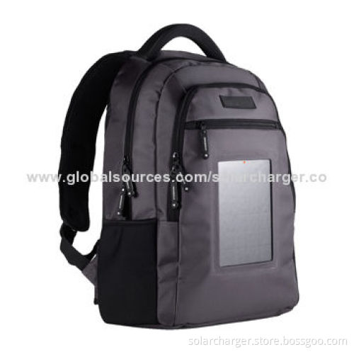 Solar charger backpack with power bank